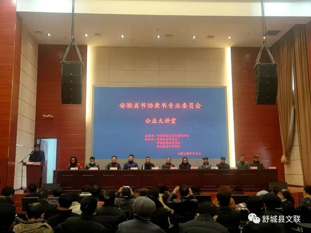 安徽省书协隶书专业委员会公益大讲堂(舒城站)成功举办(图2) 图片