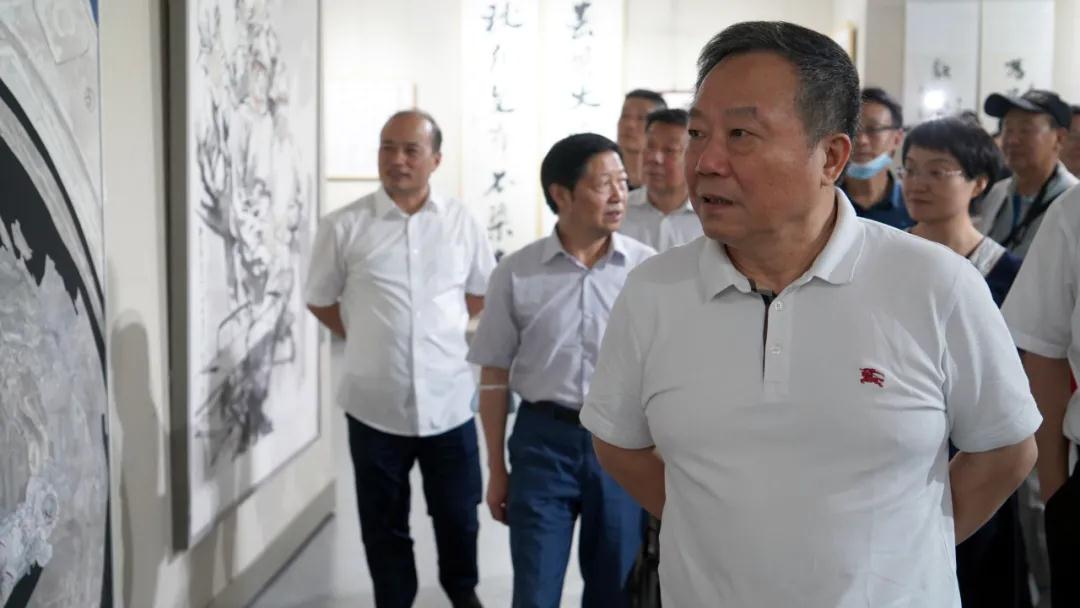 安徽省社科界庆祝建党百年书画展开幕(图3)