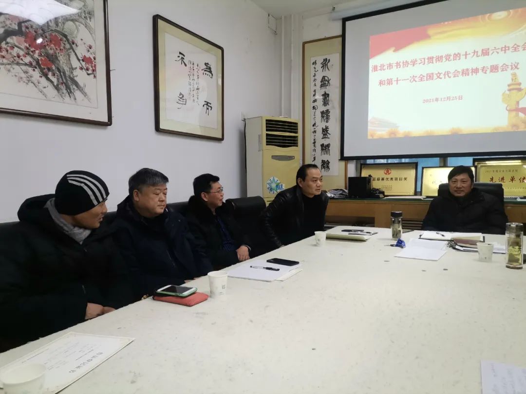淮北市书协召开学习贯彻党的十九届六中全会和第十一届全国文代会精神专题会议(图8) 图片